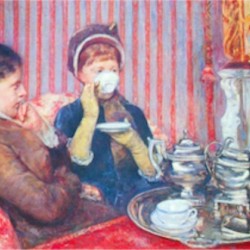 A cup of tea 2 by Cassatt